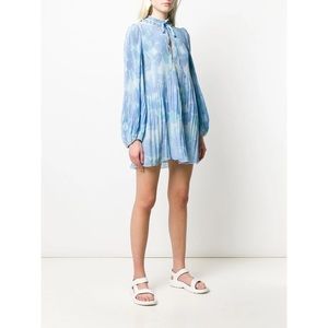 Ganni Pleated Georgette dress